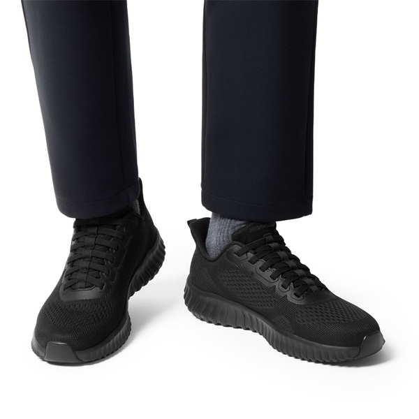 Men's Knitted Kitchen Work Shoes - BLACK - 6