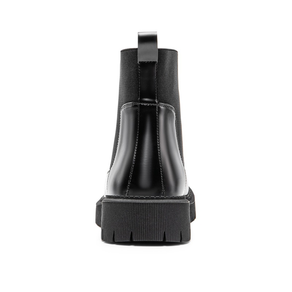 Men's Pull On Chelsea Boots - BLACK-PAT - 4
