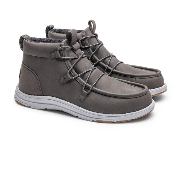 Men's Lightweight Slip-On Winter Boots - GREY-NUBUCK - 2