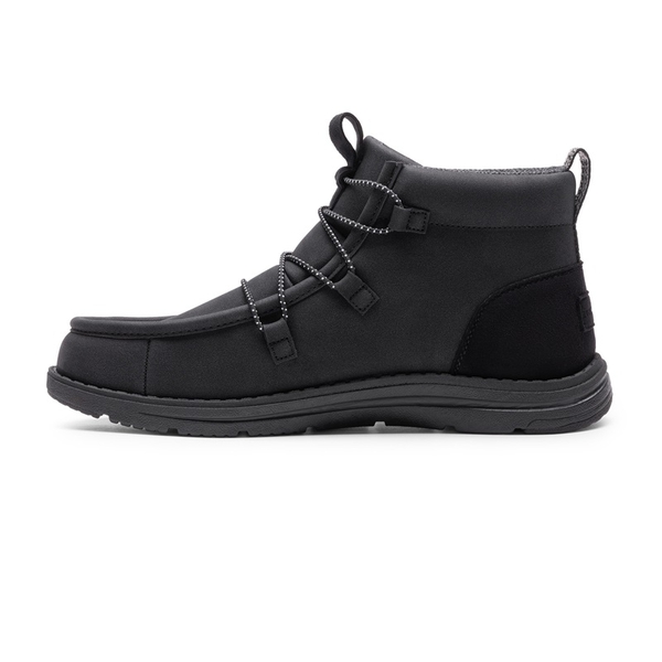 Men's Lightweight Slip-On Winter Boots - BLACK-NUBUCK - 1