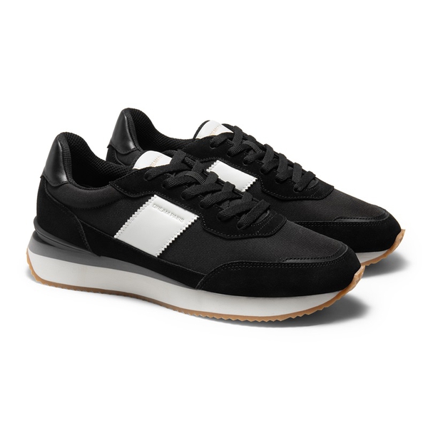 Men's Breathable Retro Sneakers - BLACK - 2
