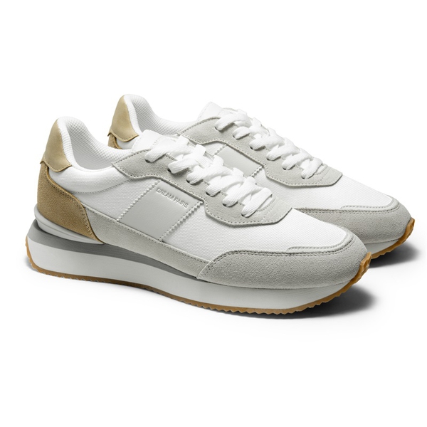 Men's Breathable Retro Sneakers - WHITE/GREEN - 2