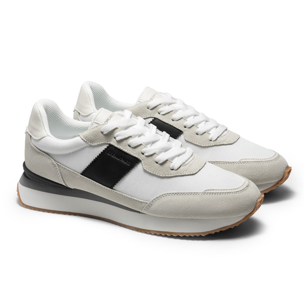 Men's Breathable Retro Sneakers - WHITE/BLACK - 2