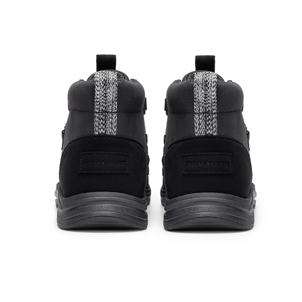 Men's Lightweight Slip-On Winter Boots - BLACK-NUBUCK - 4