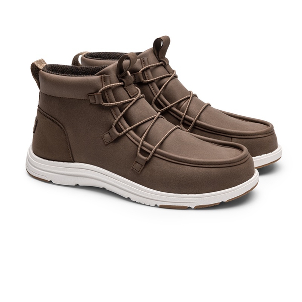 Men's Lightweight Slip-On Winter Boots - BROWN-NUBUCK - 2