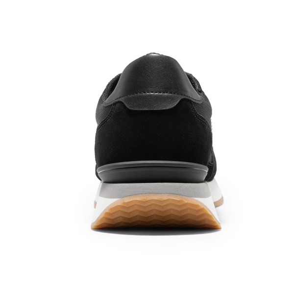 Men's Breathable Retro Sneakers - BLACK - 4