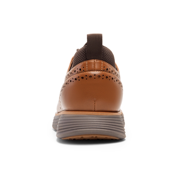 [MaxFlex SuiteCraft] Men's Casual Wingtip Dress Sneakers - LIGHT BROWN/COFFEE - 4