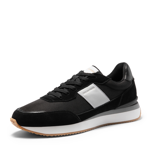 Men's Breathable Retro Sneakers - BLACK -  0