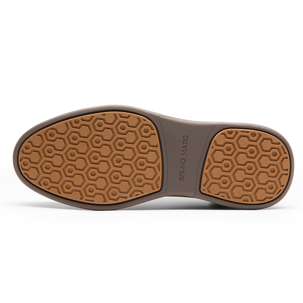 [MaxFlex SuiteCraft] Men's Casual Wingtip Dress Sneakers - LIGHT BROWN/COFFEE - 3