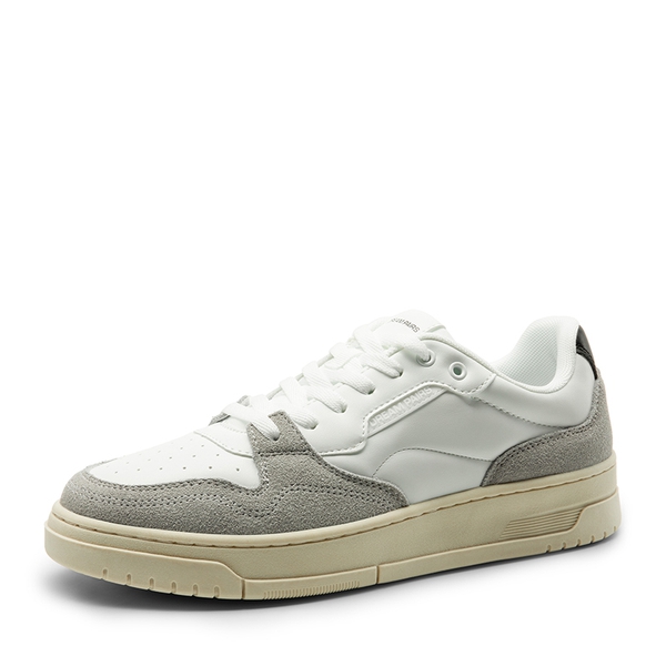 Men's Low-Top Fashion Sneakers - WHITE/GREY/BLACK -  0