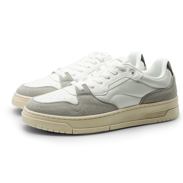 Men's Low-Top Fashion Sneakers - WHITE/GREY/BLACK - 2