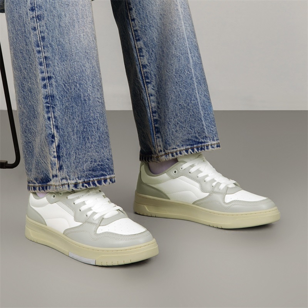 Men's Breathable Mesh Smart Casual Sneakers - GREY/WHITE - 6