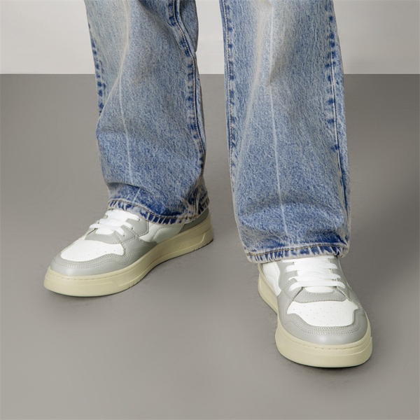 Men's Breathable Mesh Smart Casual Sneakers - GREY/WHITE - 5