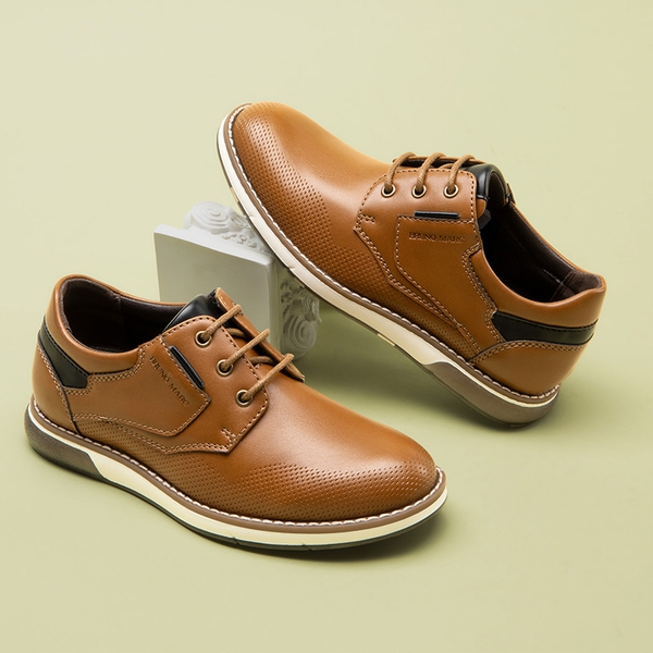 Boys' Stylish Dress Sneakers - BROWN - 6