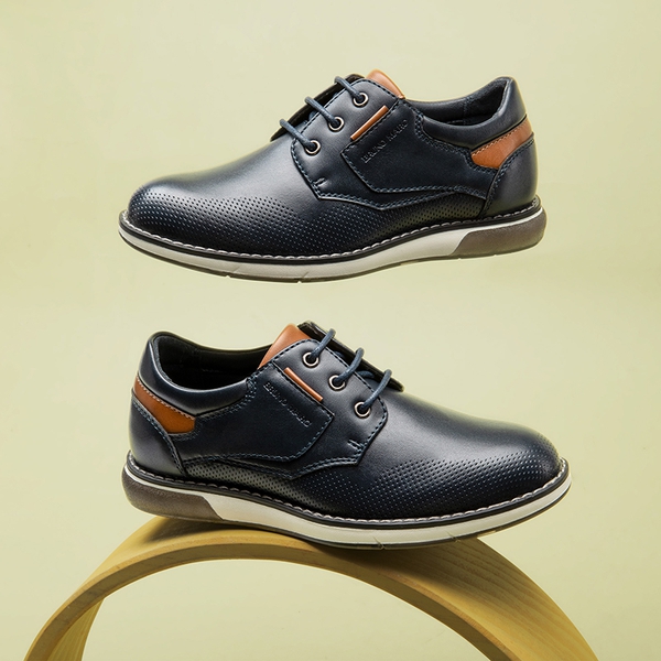 Boys' Stylish Dress Sneakers - NAVY - 6