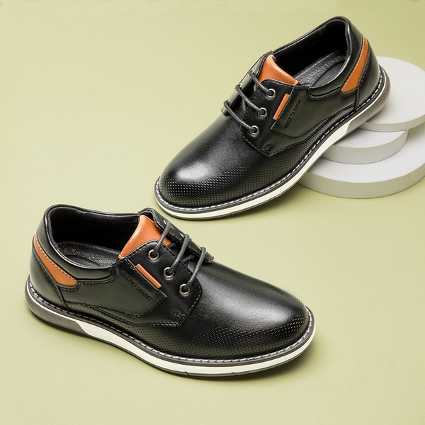 Boys' Stylish Dress Sneakers - BLACK - 6