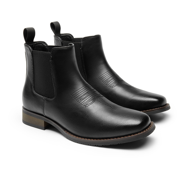 Men's Pull On Chelsea Boots - BLACK-PU - 2