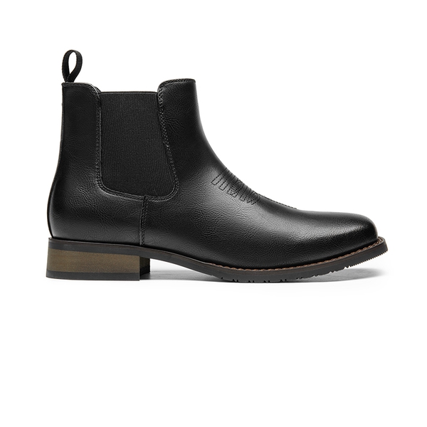 Men's Pull On Chelsea Boots - BLACK-PU - 1