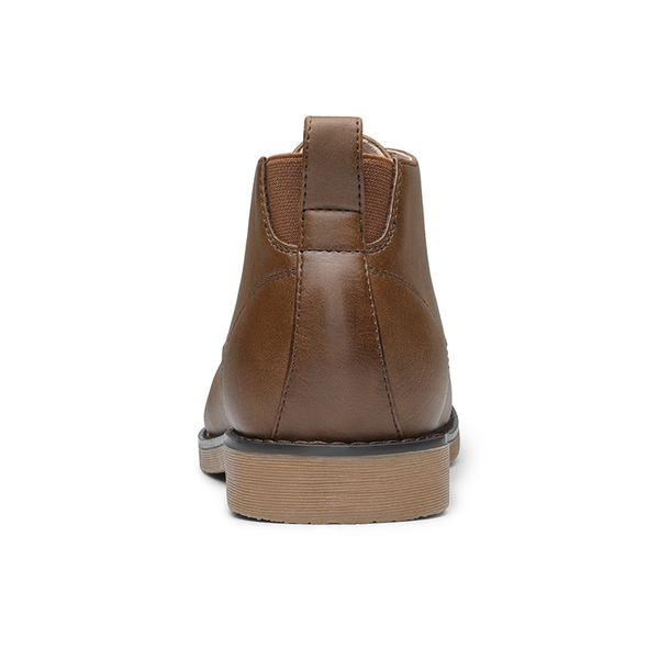 Men's Vegan Leather Dress Chukka Boots - BROWN - 4