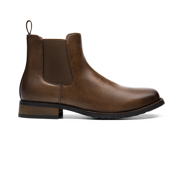 Men's Pull On Chelsea Boots - BROWN-PU - 1