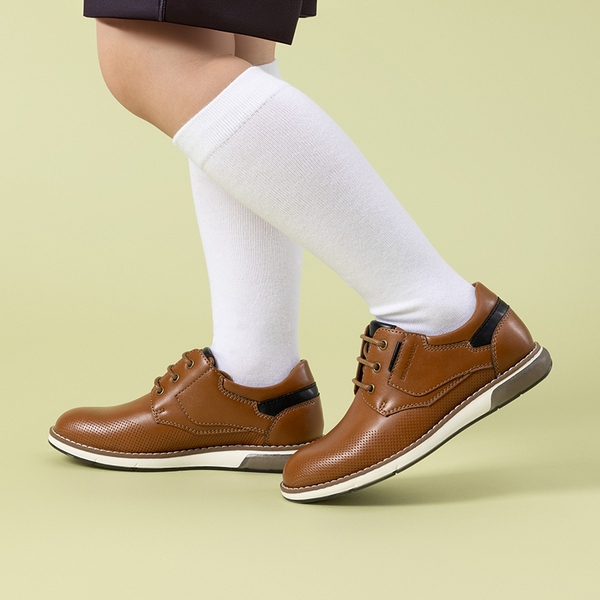 Boys' Stylish Dress Sneakers - BROWN - 5