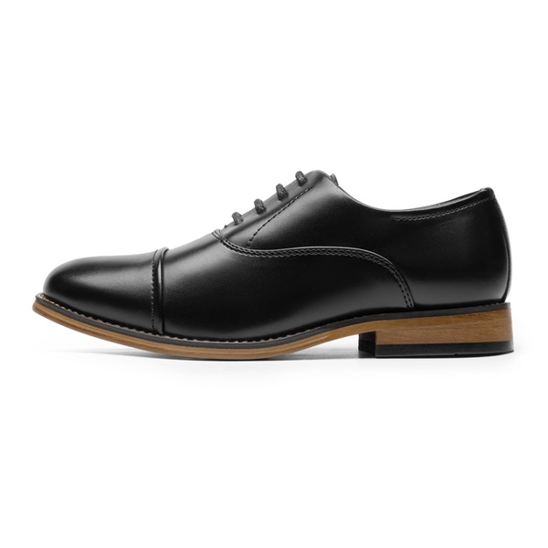 Boys' Cap-Toe Oxford Dress Shoes - BLACK - 1
