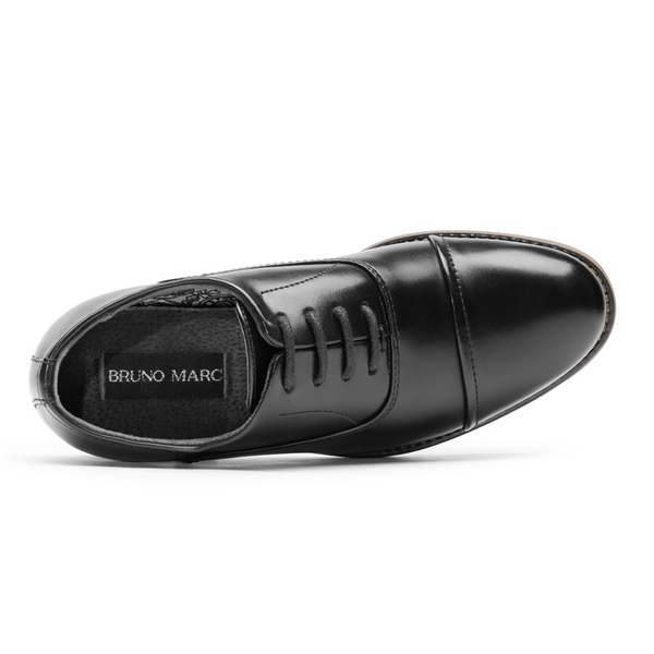 Boys' Cap-Toe Oxford Dress Shoes - BLACK - 2