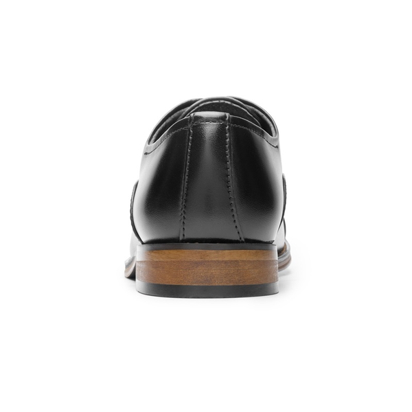 Boys' Cap-Toe Oxford Dress Shoes - BLACK - 4
