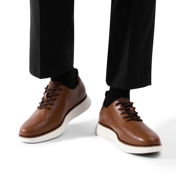 [MaxFlex SuiteCraft-] Men's Business Casual Oxford Sneakers - BROWN/WHITE - 6