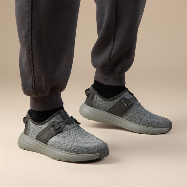 Knitted Slip-On Casual Loafers - GREY - 5