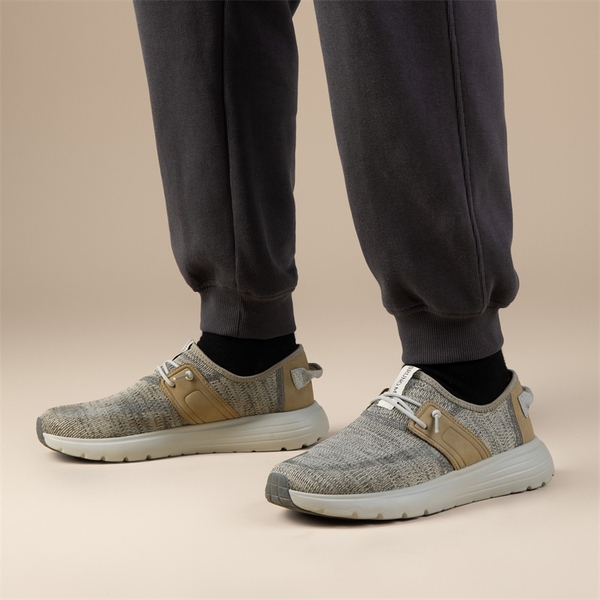 Knitted Slip-On Casual Loafers - FLORAL GREY - 6
