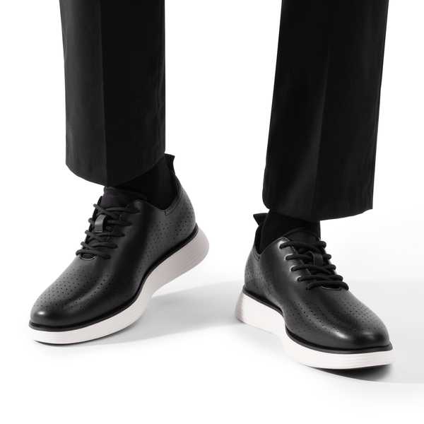 [MaxFlex SuiteCraft-] Men's Business Casual Oxford Sneakers - BLACK/WHITE - 6