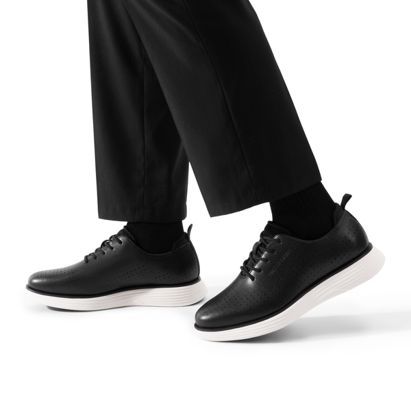 [MaxFlex SuiteCraft-] Men's Business Casual Oxford Sneakers - BLACK/WHITE - 5