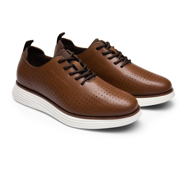 [MaxFlex SuiteCraft-] Men's Business Casual Oxford Sneakers - BROWN/WHITE - 2