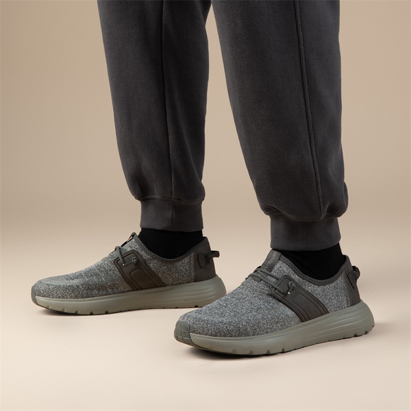 Knitted Slip-On Casual Loafers - GREY - 6