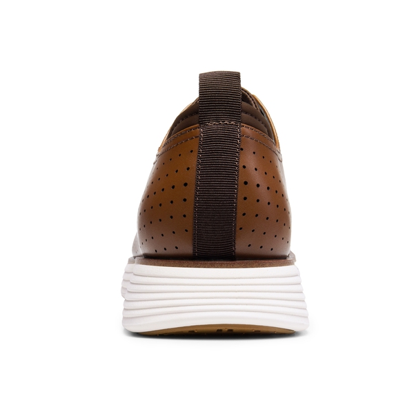 [MaxFlex SuiteCraft-] Men's Business Casual Oxford Sneakers - BROWN/WHITE - 4