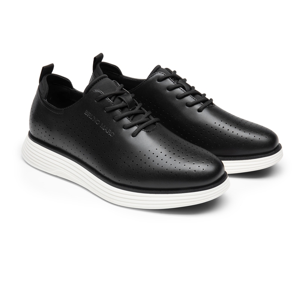 [MaxFlex SuiteCraft-] Men's Business Casual Oxford Sneakers - BLACK/WHITE - 2