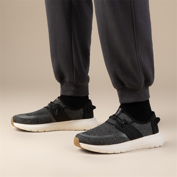 Knitted Slip-On Casual Loafers - BLACK - 6