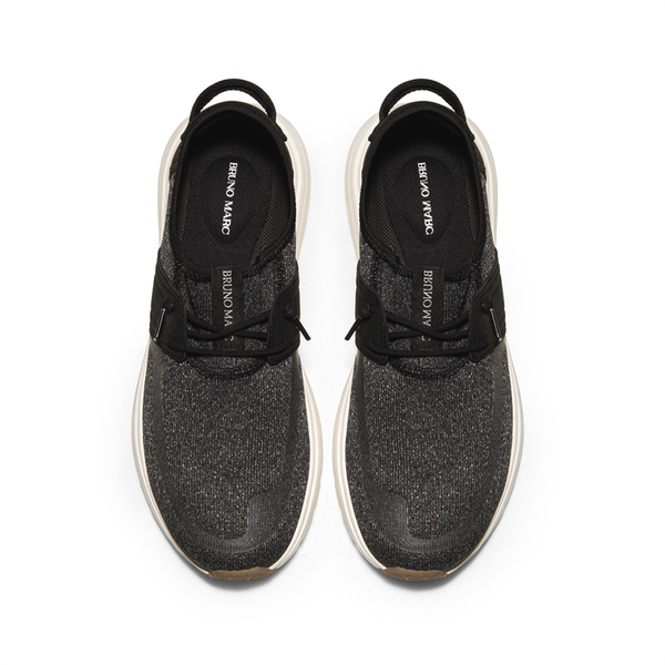 Knitted Slip-On Casual Loafers - BLACK - 2