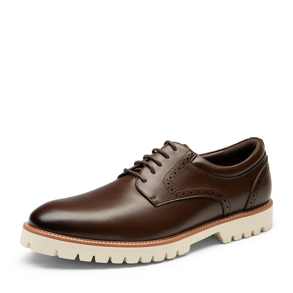 Men's Non-Slip Oxford Derby Shoes - DARK BROWN -  0