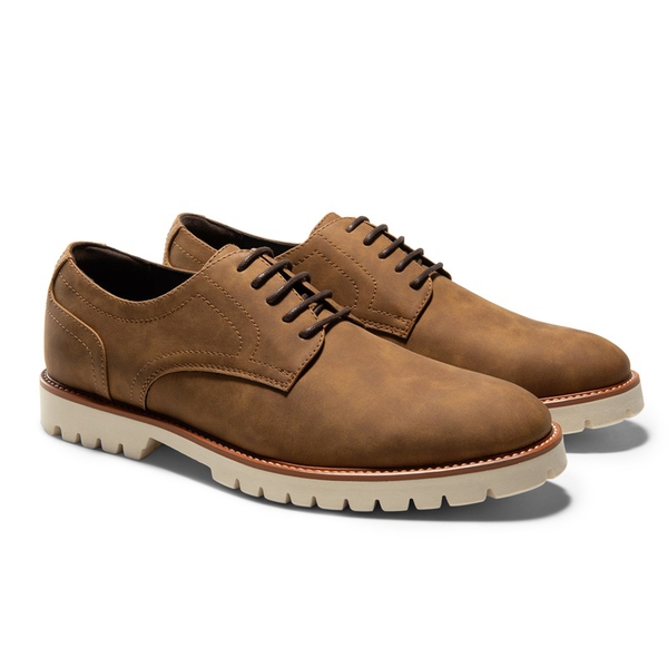 Men's Smart Suede Oxford Shoes - BROWN - 2