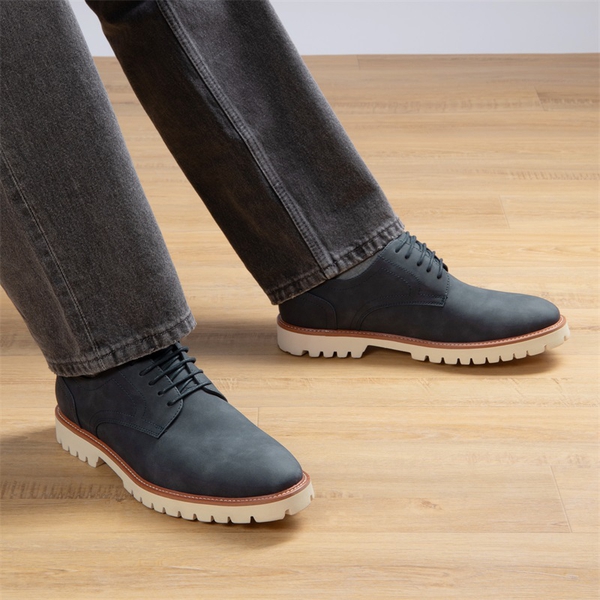 Men's Smart Suede Oxford Shoes - DARK BLUE - 6