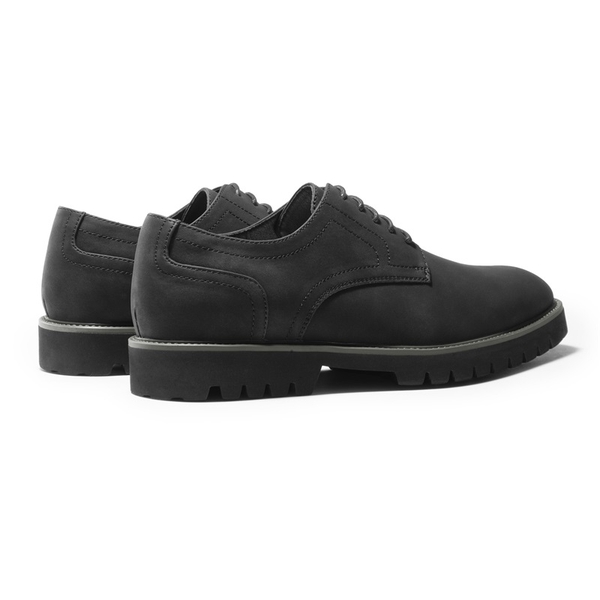 Men's Smart Suede Oxford Shoes - BLACK - 4
