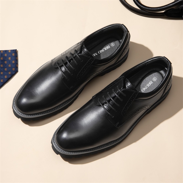 Men's Non-Slip Oxford Derby Shoes - BLACK - 4