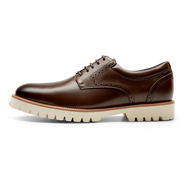 Men's Non-Slip Oxford Derby Shoes - DARK BROWN - 1