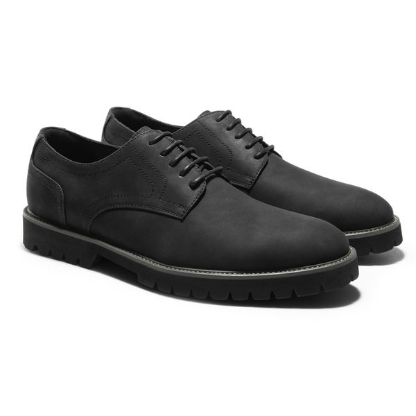 Men's Smart Suede Oxford Shoes - BLACK - 2