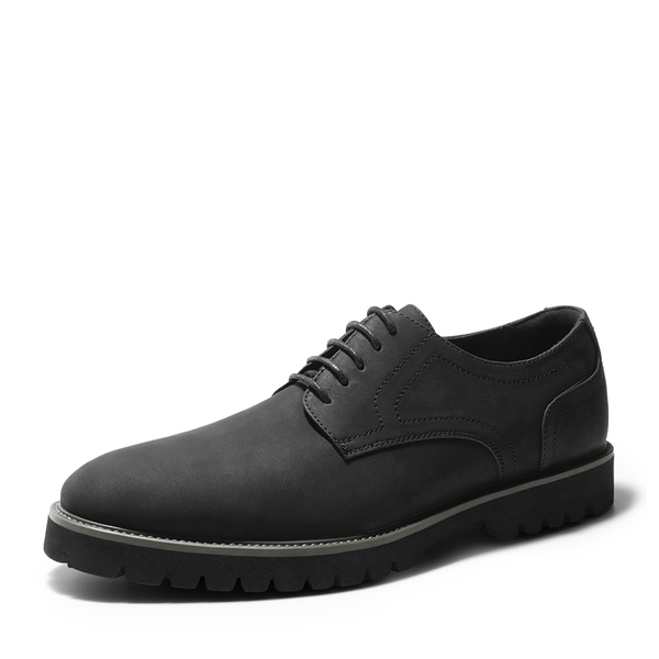 Men's Smart Suede Oxford Shoes - BLACK -  0