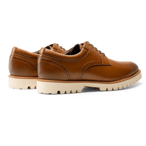Men's Non-Slip Oxford Derby Shoes - BROWN - 6