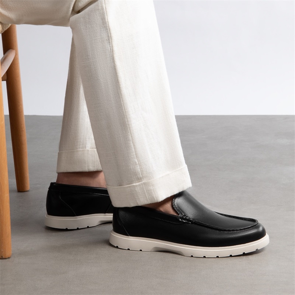Men's Lightweight Slip-On Loafers - BLACK - 5
