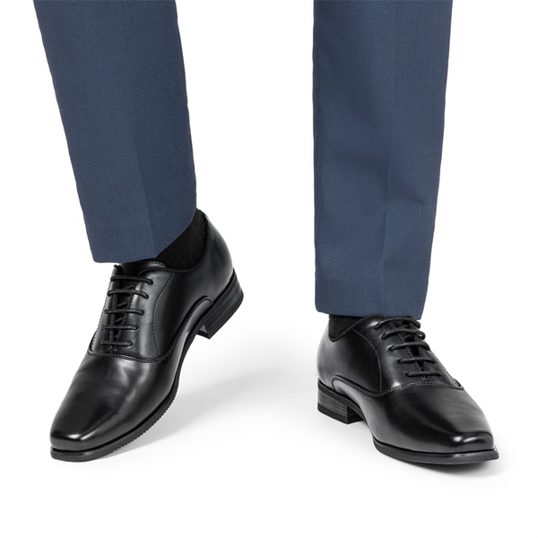 Men's Square-Toe Classic Oxfords - BLACK - 5